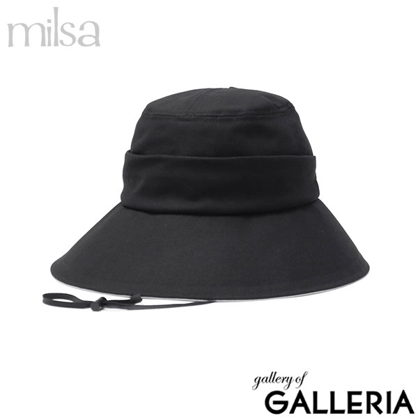ミルサ ハット 帽子 レディース UVカット つば広 フリーサイズ milsa 洗濯機で洗える 吸汗速乾 軽量 軽い あご紐 あご紐付き サイズ調節 おしゃれ リボン Va-ale 1級遮光 白レフ フリーハット 251-061206