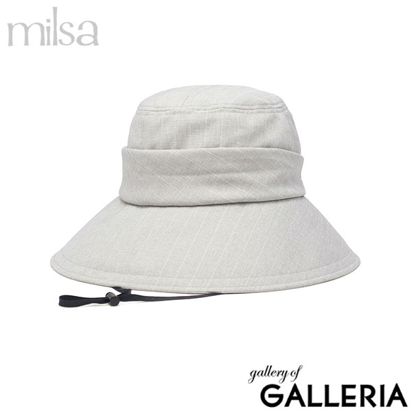 ミルサ ハット 帽子 レディース UVカット つば広 フリーサイズ milsa 洗濯機で洗える 吸汗速乾 軽量 軽い あご紐 あご紐付き サイズ調節 おしゃれ リボン Va-ale 1級遮光 白レフ フリーハット 251-061206