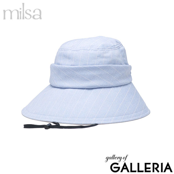 ミルサ ハット 帽子 レディース UVカット つば広 フリーサイズ milsa 洗濯機で洗える 吸汗速乾 軽量 軽い あご紐 あご紐付き サイズ調節 おしゃれ リボン Va-ale 1級遮光 白レフ フリーハット 251-061206