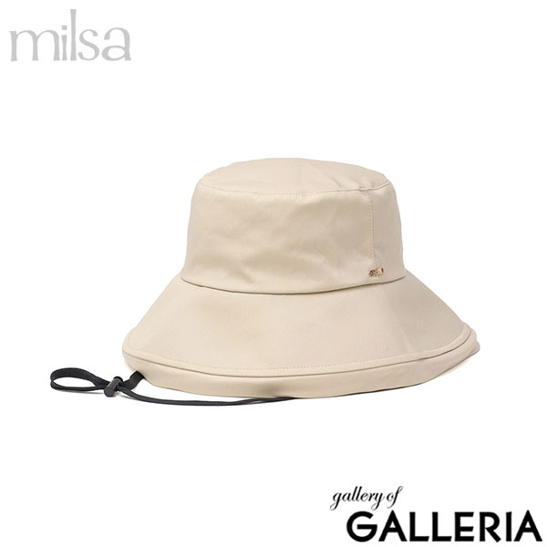ミルサ ハット 帽子 レディース milsa UVカット 綿 コットン シンプル 洗濯機で洗える 洗濯可 アウトドア 日除け帽子 つば広 おしゃれ UV 深め あご紐 あご紐付き 1級遮光 花粉対策 カサブランカ 251-061210