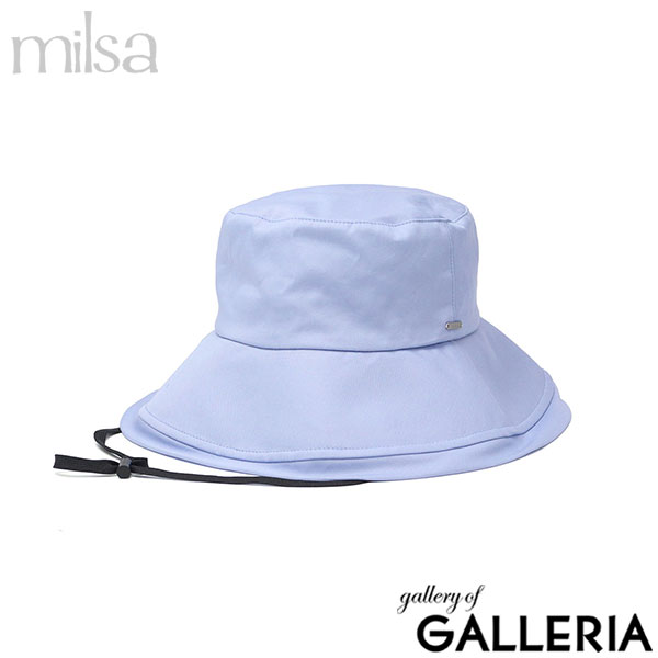 ミルサ ハット 帽子 レディース milsa UVカット 綿 コットン シンプル 洗濯機で洗える 洗濯可 アウトドア 日除け帽子 つば広 おしゃれ UV 深め あご紐 あご紐付き 1級遮光 花粉対策 カサブランカ 251-061210