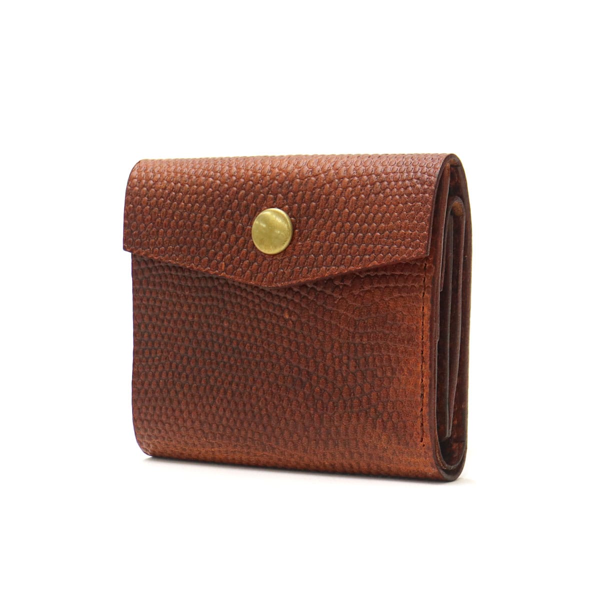 マスターアンドコー 二つ折り財布 MASTER&Co. 財布 二つ折り ミニ財布 小銭入れ コンパクト 型押し イビザレザー マスター＆コー メンズ レディース 日本製 MC1132