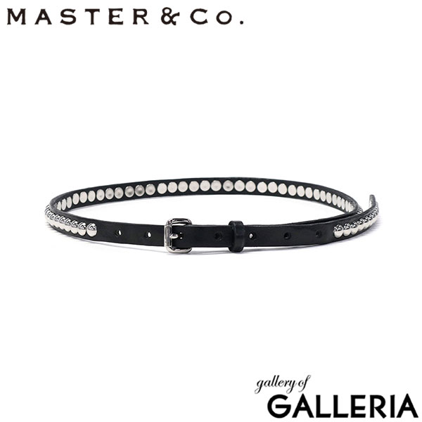 マスターアンドコー ベルト レディース メンズ 本革 カジュアル ブランド MASTER＆Co. 細い 革 黒 おしゃれ 革小物 華奢 レザーベルト スタッズ 大人 日本製 デイトナスタッズレザーベルト MC1605