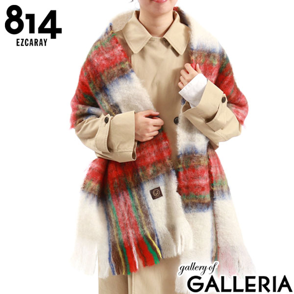 【セール】エイトフォーティーンエスカライ マフラー ストール レディース 814 EZCARAY フリンジストール あたたかい 大きめ タータンチェック かわいい おしゃれ 防寒 秋 冬 モヘヤ MOHAIR BUFANDA MOHEIR TARTAN MA014