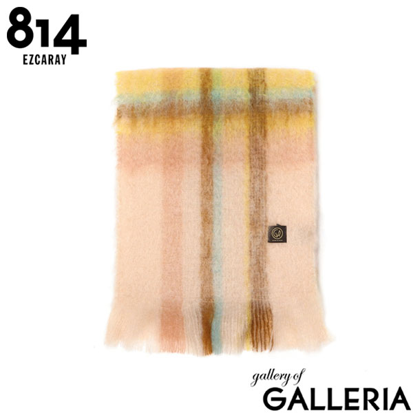 【セール】エイトフォーティーンエスカライ マフラー ストール レディース 814 EZCARAY フリンジストール あたたかい 大きめ タータンチェック かわいい おしゃれ 防寒 秋 冬 モヘヤ MOHAIR BUFANDA MOHEIR TARTAN MA014