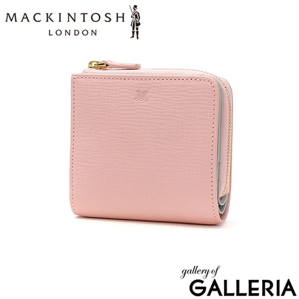 マッキントッシュ ロンドン 財布 レディース 二つ折り コンパクト MACKINTOSH LONDON 二つ折 ブランド おしゃれ ファスナー 小銭入れあり 革 本革 レザー 軽量 シンプル ロゴ サイフ 二つ折り財布 EM MKL5060124