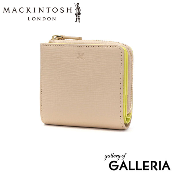 マッキントッシュ ロンドン 財布 レディース 二つ折り コンパクト MACKINTOSH LONDON 二つ折 ブランド おしゃれ ファスナー 小銭入れあり 革 本革 レザー 軽量 シンプル ロゴ サイフ 二つ折り財布 EM MKL5060124