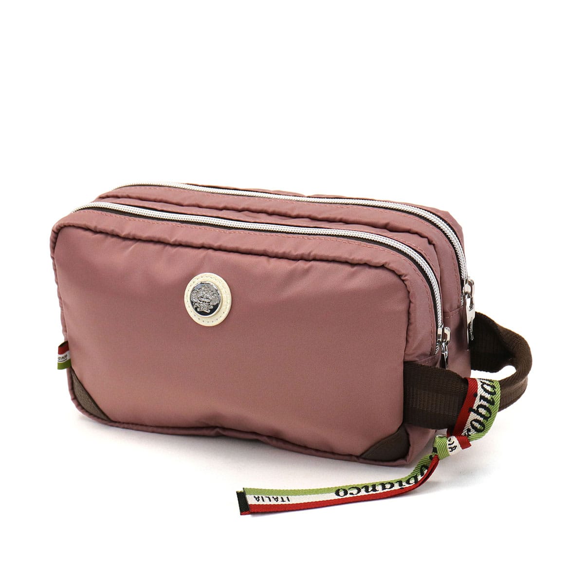 【日本正規品】 オロビアンコ ゴルフ ポーチ Orobianco GOLF OG-B1 カートポーチ ゴルフポーチ 小物入れ 大きめ マチ 2層 軽量 ナイロン 牛革 革 スポーツ メンズ レディース 83183