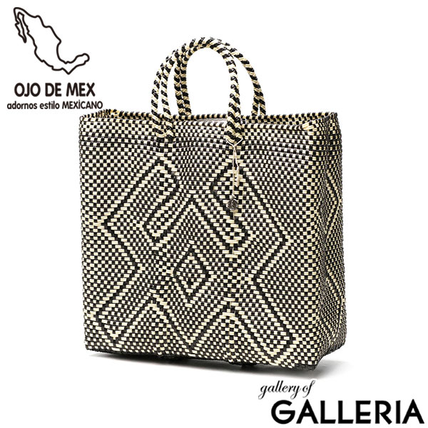 OJO DE MEX トートバッグ かごバッグ レディース 大きめ A4 オホ デ メックス 軽量 軽い ブランド かわいい ビニール ビニール製 紐 カゴバッグ 黒 夏 春 メルカドバッグ トート バッグ Plastico CAGO Tote Regular