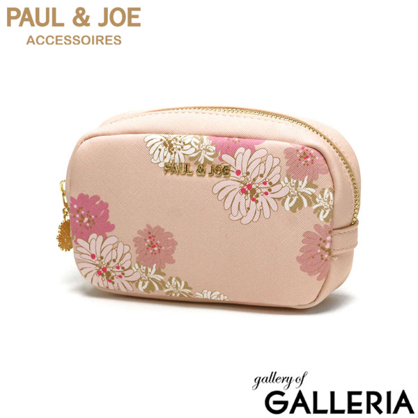 ポール&ジョーアクセソワ ポーチ 小物入れ ブランド PAUL＆JOE ACCESSOIRES おしゃれ 小さめ 小さい 化粧品 コスメ 化粧ポーチ 花柄 ファスナー レディース クリザンテーム・ラメプリント PJA-P976
