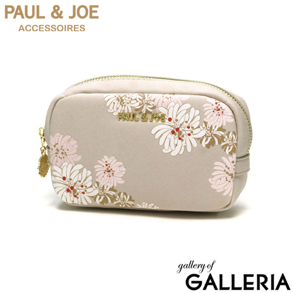 ポール&ジョーアクセソワ ポーチ 小物入れ ブランド PAUL＆JOE ACCESSOIRES おしゃれ 小さめ 小さい 化粧品 コスメ 化粧ポーチ 花柄 ファスナー レディース クリザンテーム・ラメプリント PJA-P976