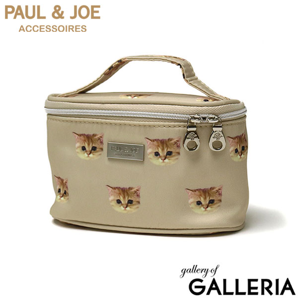 PAUL＆JOE ACCESSOIRES ポーチ 小物入れ ブランド 小さめ かわいい おしゃれ 高校生 ポール&ジョーアクセソワ レディース オシャレ 可愛い 化粧ポーチ 自立 コンパクト メイク コスメ 持ち手付き 猫 ヌネット総柄 PJA-P963