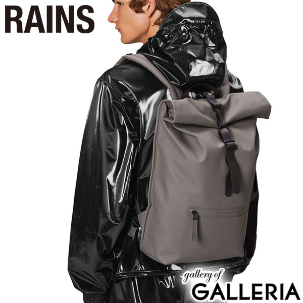 レインズ リュック メンズ レディース ブランド RAINS 通勤 軽量 おしゃれ 撥水 防水 カジュアル B4 A4 13L 通学 旅行 シンプル 大人 ビジカジ ウォータープルーフ リュックサック バックパック Rolltop Rucksack 13320