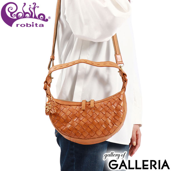 正規品 ロビタ ショルダーバッグ robita anyam nya robita 2WAY ショルダー ハンドバッグ ミニショルダー 小さめ 本革 革 編み込み メッシュ ラウンド型 ハンドメイド レディース AN-265