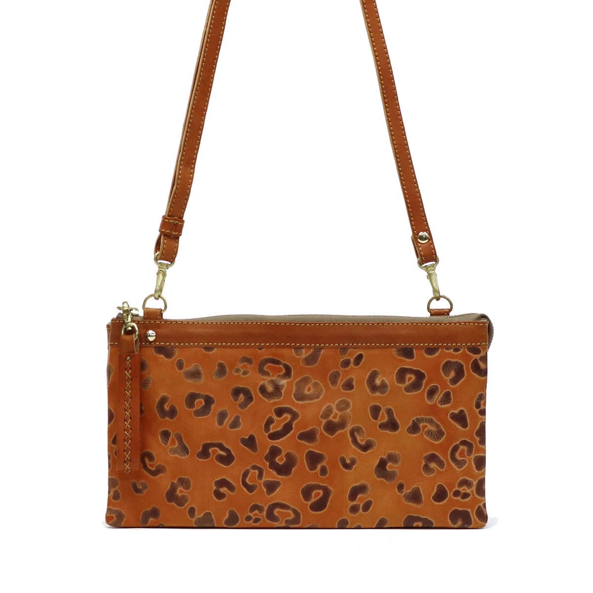 正規品 ロビタ ショルダー robita バッグ batik ショルダーバッグ 斜めがけ 本革 小さめ レディースクラッチバッグ 2WAY 薄型 レオパード柄 ハンドメイド BK-001