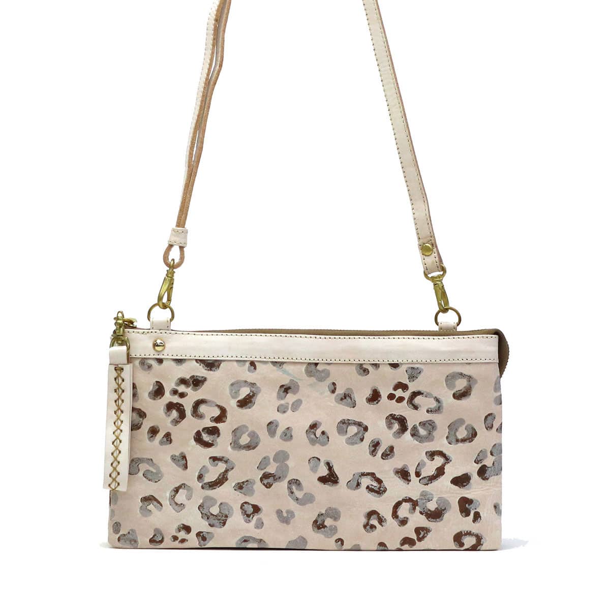 正規品 ロビタ ショルダー robita バッグ batik ショルダーバッグ 斜めがけ 本革 小さめ レディースクラッチバッグ 2WAY 薄型 レオパード柄 ハンドメイド BK-001