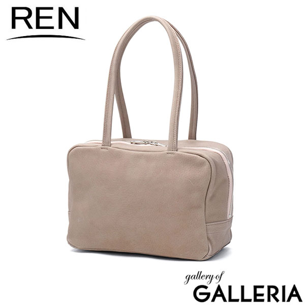 REN ボストンバッグ レディース レン 小さめ ブランド レザー 革 バッグ 軽量 軽い 本革 豚革 カジュアル きれいめ 上品 シンプル おしゃれ 肩掛け 日本製 A5 hallie スクエアダッフルXS 1-30-15150