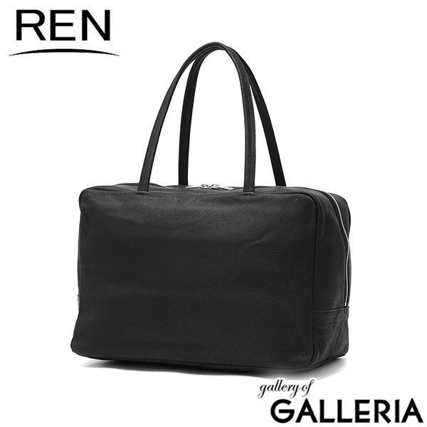 REN ボストンバッグ レディース レン ブランド レザー 革 バッグ 軽量 軽い 本革 豚革 カジュアル きれいめ 上品 シンプル おしゃれ 肩掛け ビジネス 日本製 A4 hallie スクエアダッフルM 1-30-15152