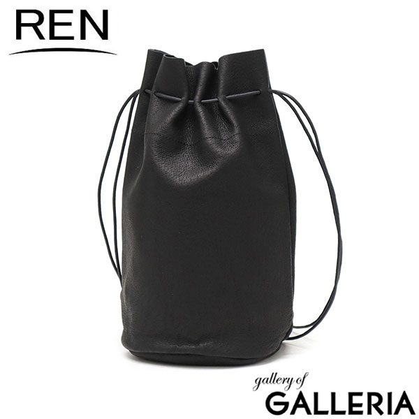 REN ショルダーバッグ レディース レン バッグ ショルダー 斜めがけ 軽量 小さめ コンパクト ミニ ポシェット 本革 革 レザー ブランド 大人 巾着 シンプル 縦型 日本製 HALLIE #30 キャニスターボトル 1-30-16201