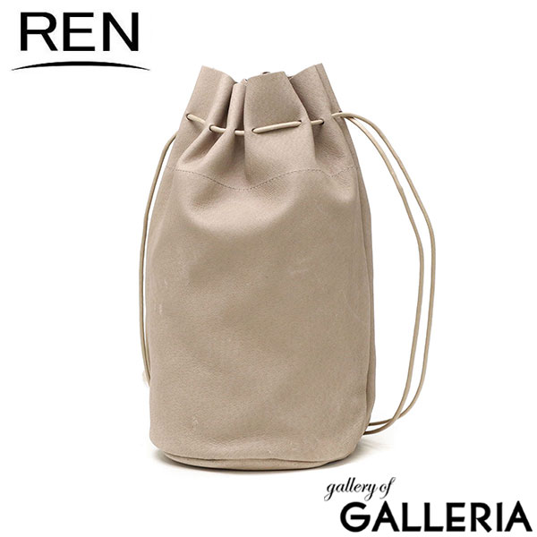 REN ショルダーバッグ レディース レン バッグ ショルダー 斜めがけ 軽量 小さめ コンパクト ミニ ポシェット 本革 革 レザー ブランド 大人 巾着 シンプル 縦型 日本製 HALLIE #30 キャニスターボトル 1-30-16201