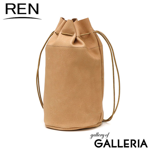 REN ショルダーバッグ レディース レン バッグ ショルダー 斜めがけ 軽量 小さめ コンパクト ミニ ポシェット 本革 革 レザー ブランド 大人 巾着 シンプル 縦型 日本製 HALLIE #30 キャニスターボトル 1-30-16201