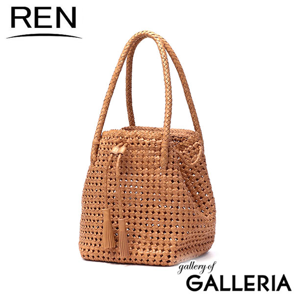 REN トートバッグ レディース 小さめ レン バッグ メッシュ ゴートメッシュ レザー 軽量 ブランド 巾着バッグ かごバッグ 本革 革 やぎ革 ナチュラル かわいい おしゃれ #16 タッセルトート 1-16-26362