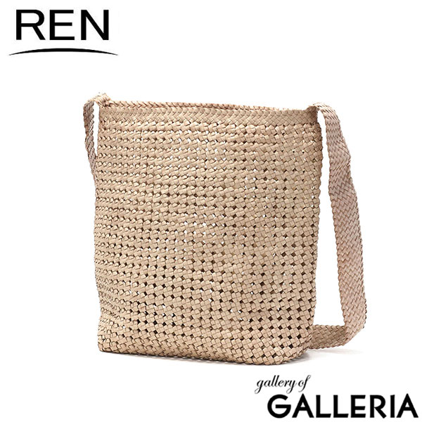 レン ショルダーバッグ レディース 斜めがけ ブランド REN バッグ 大人 軽量 上品 女性 かごバッグ ゴートメッシュ 本革 革 やぎ革 レザー メッシュ B5 縦型 #16 ボックスショルダー 1-16-26312