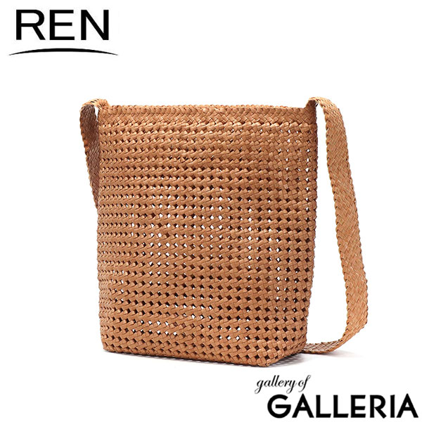 レン ショルダーバッグ レディース 斜めがけ ブランド REN バッグ 大人 軽量 上品 女性 かごバッグ ゴートメッシュ 本革 革 やぎ革 レザー メッシュ B5 縦型 #16 ボックスショルダー 1-16-26312