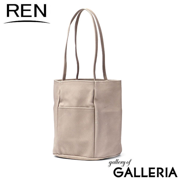 REN トートバッグ レディース 小さめ レン バッグ 軽量 軽い 革 本革 豚革 ブランド カジュアル きれいめ 上品 シンプル おしゃれ 肩掛け トート 縦型 日本製 A5 hallie バケットトート 1-30-20242