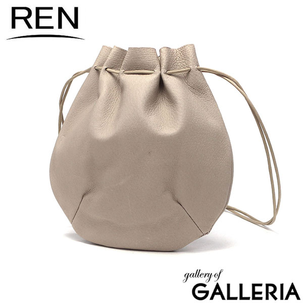 REN ショルダーバッグ レディース メンズ 斜めがけバッグ レン バッグ 軽い 軽量 大人 本革 革 レザー ショルダー コンパクト ミニ ミニショルダー 豚革 巾着バッグ hallie バルーンショルダー 1-30-16211