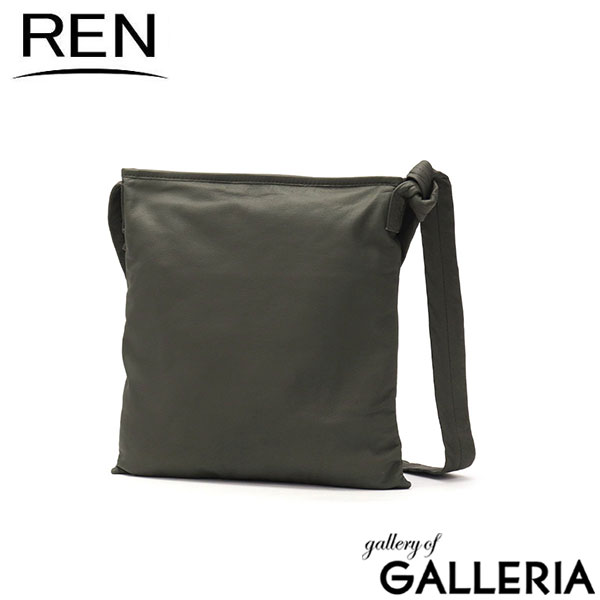 REN ショルダーバッグ メンズ レディース ブランド レン バッグ カバン 斜めがけ 大人 軽量 A4 革 本革 縦型 やぎ革 ショルダーバッグ 斜めがけバッグ BARE ベアー bare zipスクエアショルダーS 1-11-30651