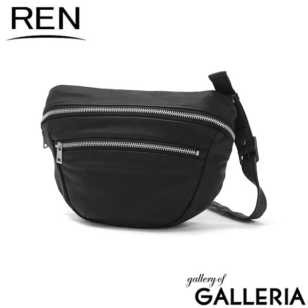 REN ショルダーバッグ メンズ レディース ブランド レン バッグ カバン 斜めがけ 大人 軽量 革 本革 縦型 やぎ革 ショルダーバッグ 斜めがけバッグ 小さめ BARE ベアー bare ラウンドスリングバッグ 1-11-30672