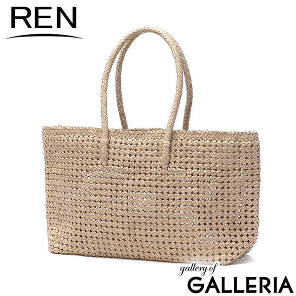 REN トートバッグ レディース 大きめ レン バッグ 軽量 ブランド A4 肩掛け 大人 女性 ヤギ革 ゴートメッシュ 本革 革 レザー メッシュ 石畳編み 丈夫 手編み #16 バスケットM 1-16-26342
