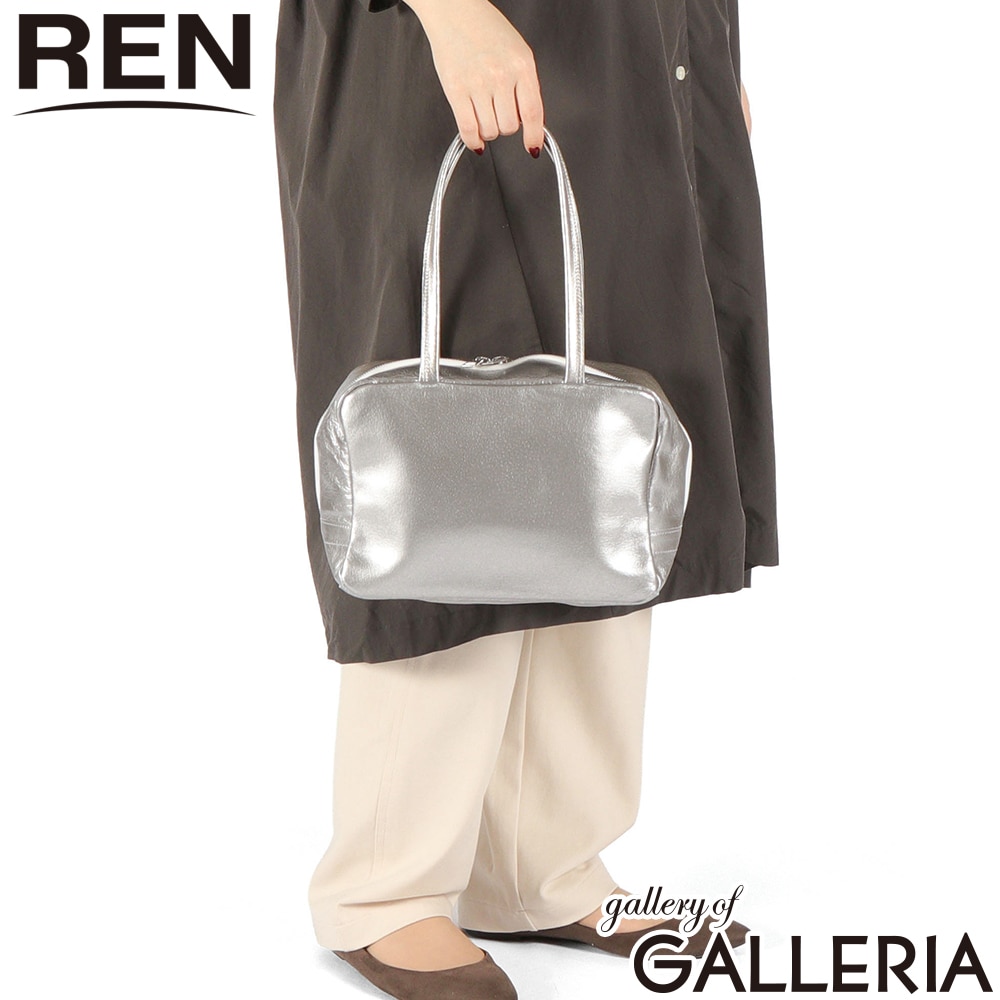 REN ボストンバッグ レディース レザー 軽量 小さめ ブランド レン ミニ ミニボストン ミニバッグ 本革 革 コンパクト おしゃれ かわいい きれいめ シンプル 大人 A5 Lustra スクエアダッフルXS 1-36-15150