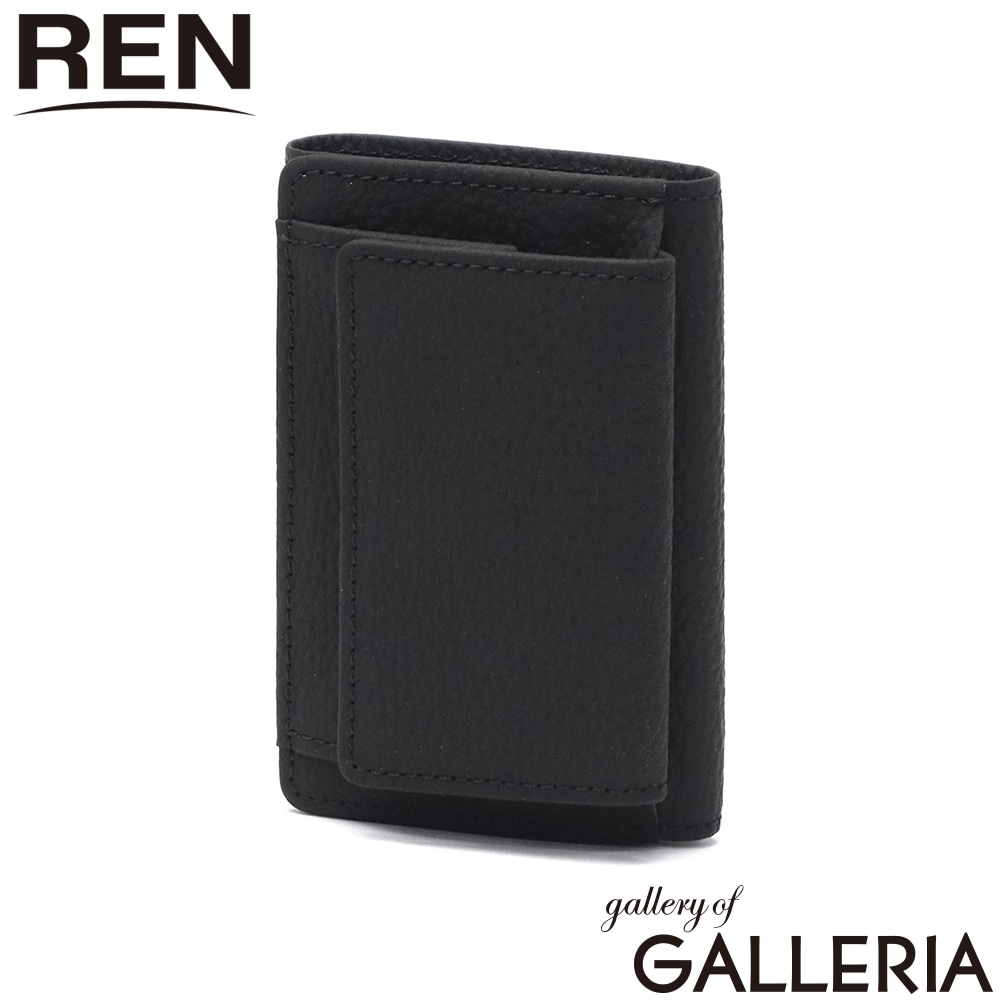 REN 三つ折り財布 レディース 革 ブランド かわいい レン 財布 本革 牛革 レザー コンパクト ミニ 小さい 小さめ ボックス型 小銭入れ 三つ折り シンプル おしゃれ 日本製 #51 PHILIP ミニウォレット 3-51-10100