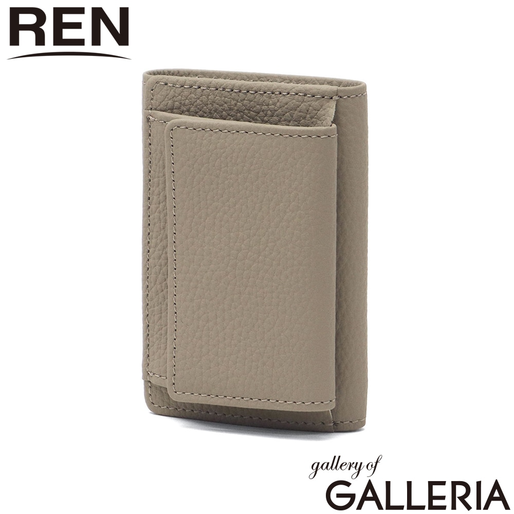 REN 三つ折り財布 レディース 革 ブランド かわいい レン 財布 本革 牛革 レザー コンパクト ミニ 小さい 小さめ ボックス型 小銭入れ 三つ折り シンプル おしゃれ 日本製 #51 PHILIP ミニウォレット 3-51-10100