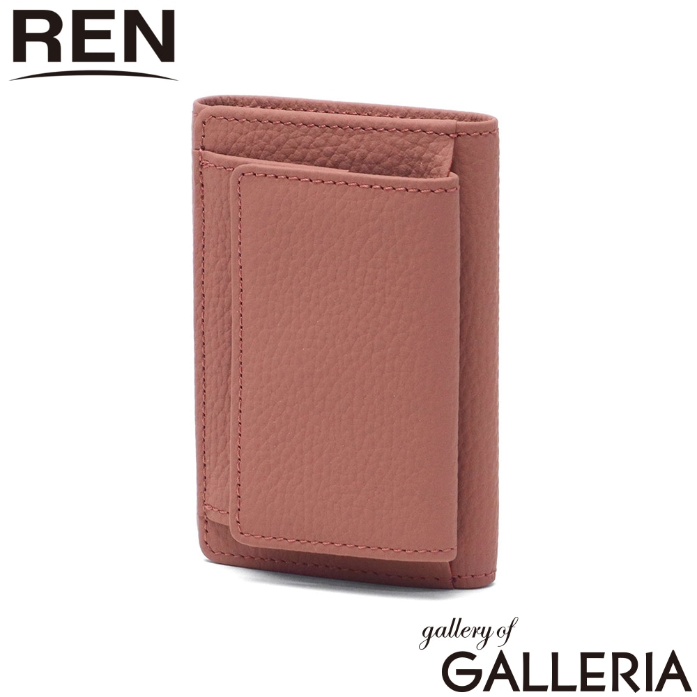 REN 三つ折り財布 レディース 革 ブランド かわいい レン 財布 本革 牛革 レザー コンパクト ミニ 小さい 小さめ ボックス型 小銭入れ 三つ折り シンプル おしゃれ 日本製 #51 PHILIP ミニウォレット 3-51-10100