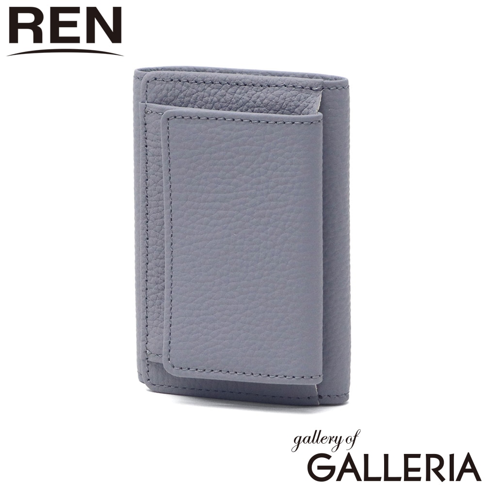 REN 三つ折り財布 レディース 革 ブランド かわいい レン 財布 本革 牛革 レザー コンパクト ミニ 小さい 小さめ ボックス型 小銭入れ 三つ折り シンプル おしゃれ 日本製 #51 PHILIP ミニウォレット 3-51-10100