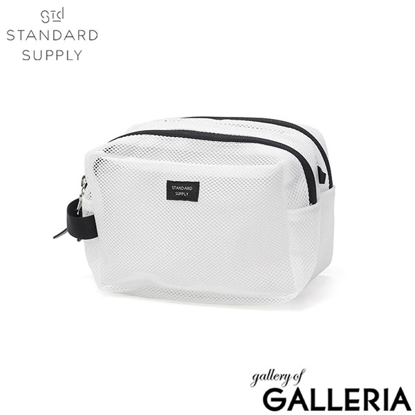 【正規取扱店】 スタンダードサプライ ポーチ メンズ レディース 小物入れ おしゃれ 旅行 メッシュ 大きめ STANDARD SUPPLY メッシュポーチ 2層 軽量 マチあり 限定 黒 ブランド ECO STEP MESH 2R SQUARE POUCH M