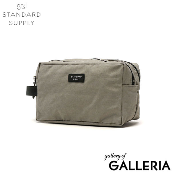 スタンダードサプライ ポーチ STANDARD SUPPLY 小物入れ 大きめ 大容量 ファスナー SIMPLICITY2RSQUARE POUCH M 2ルーム 2層 2室 スクエア 化粧ポーチ 軽量 撥水 カジュアル メンズ レディース