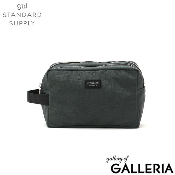 スタンダードサプライ ポーチ STANDARD SUPPLY 小物入れ 大きめ 大容量 ファスナー SIMPLICITY2RSQUARE POUCH M 2ルーム 2層 2室 スクエア 化粧ポーチ 軽量 撥水 カジュアル メンズ レディース