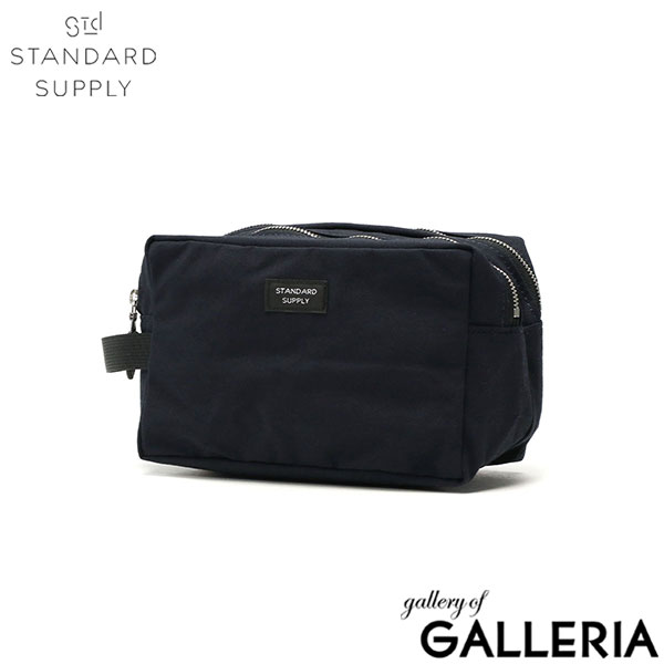スタンダードサプライ ポーチ STANDARD SUPPLY 小物入れ 大きめ 大容量 ファスナー SIMPLICITY2RSQUARE POUCH M 2ルーム 2層 2室 スクエア 化粧ポーチ 軽量 撥水 カジュアル メンズ レディース