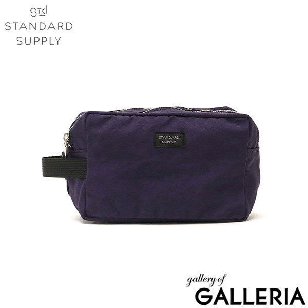 スタンダードサプライ ポーチ STANDARD SUPPLY 小物入れ 大きめ 大容量 ファスナー SIMPLICITY2RSQUARE POUCH M 2ルーム 2層 2室 スクエア 化粧ポーチ 軽量 撥水 カジュアル メンズ レディース