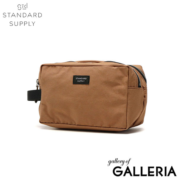 スタンダードサプライ ポーチ STANDARD SUPPLY 小物入れ 大きめ 大容量 ファスナー SIMPLICITY2RSQUARE POUCH M 2ルーム 2層 2室 スクエア 化粧ポーチ 軽量 撥水 カジュアル メンズ レディース