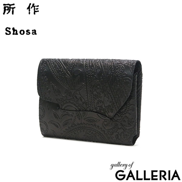 所作 財布 Shosa ショサ cp2.5 cp ペイズリー 三つ折り財布 コンパクト 本革 短財布 小銭入れ 小さめ スリム 軽量 日本製 メンズ レディース