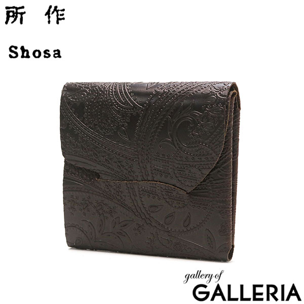 所作 財布 Shosa ショサ cp3.5 cp ペイズリー 三つ折り財布 コンパクト 本革 短財布 小銭入れ 小さめ スリム 軽量 日本製 メンズ レディース