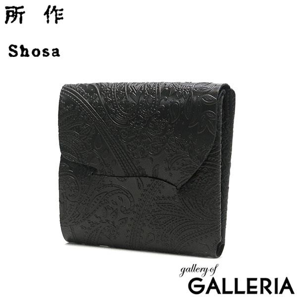 所作 財布 Shosa ショサ cp3.5 cp ペイズリー 三つ折り財布 コンパクト 本革 短財布 小銭入れ 小さめ スリム 軽量 日本製 メンズ レディース
