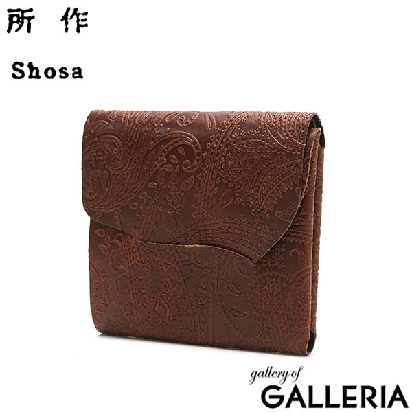 所作 財布 Shosa ショサ cp3.5 cp ペイズリー 三つ折り財布 コンパクト 本革 短財布 小銭入れ 小さめ スリム 軽量 日本製 メンズ レディース