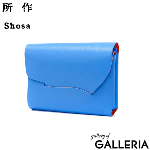 所作 財布 メンズ レディース 本革 Shosa ショサ 三つ折り財布 オシャレ ミニ 革 コンパクト スリム 軽い カード入れ 蛍光 ネオンカラー 小銭入れあり 小さい 牛革 日本製 ブランド ネオン cp-2.5