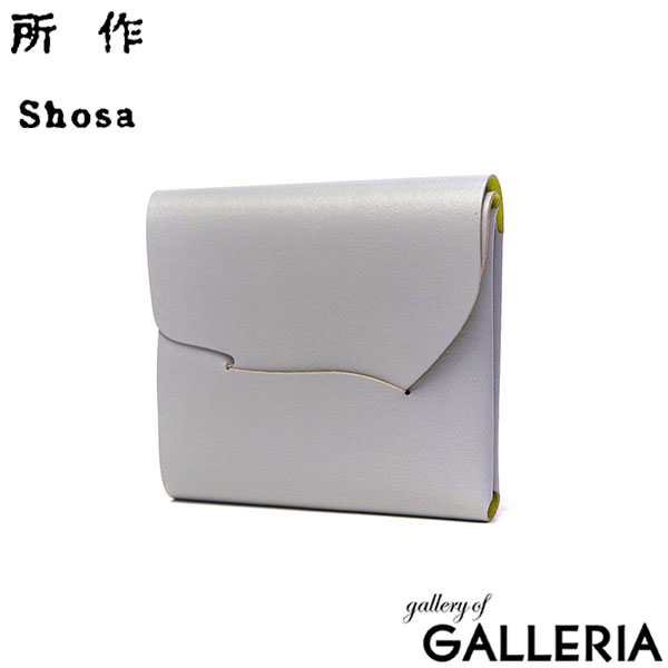 所作 財布 メンズ レディース 本革 Shosa ショサ 三つ折り財布 オシャレ ミニ 革 コンパクト スリム 軽い カード入れ 蛍光 ネオンカラー 小銭入れあり 小さい 牛革 日本製 ブランド ネオン cp-3.5